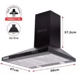 INALSA 60 cm, 1150 m3/hr Kitchen Chimney Classica 60BKBF - Image 6