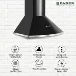 Faber 60 cm 1000 m³/HR Pyramid Kitchen Chimney - Image 5