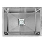 24x18x10 Handmade Kitchen Sink soundproof Silver Matt Finish