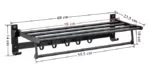Aluminum Folding Towel Rack For Bathroom - Image 4