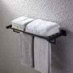 Bathroom Towel Rack with Towel Bar Wall Mount Metal