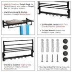 Aluminum Folding Towel Rack For Bathroom - Image 3