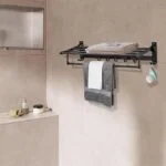 Aluminum Folding Towel Rack For Bathroom