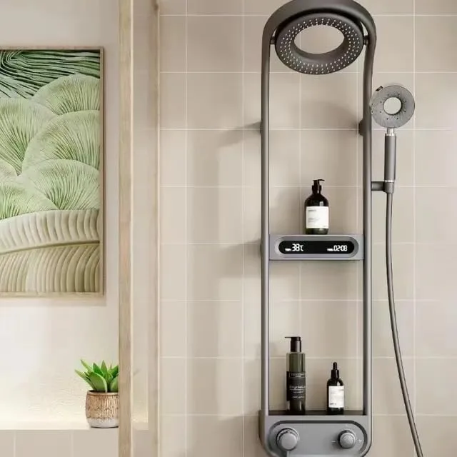 Shower Panel - Vortex with Hydropowered LED Light + Digital Display & 3 Water Functions - Image 4