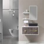 Vanity Set with LED Mirror Cabinet