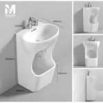 Modern Wudu Basin with Dual Hand & Foot Washing Design – Premium Ceramic by Miglani Hardware - Image 3