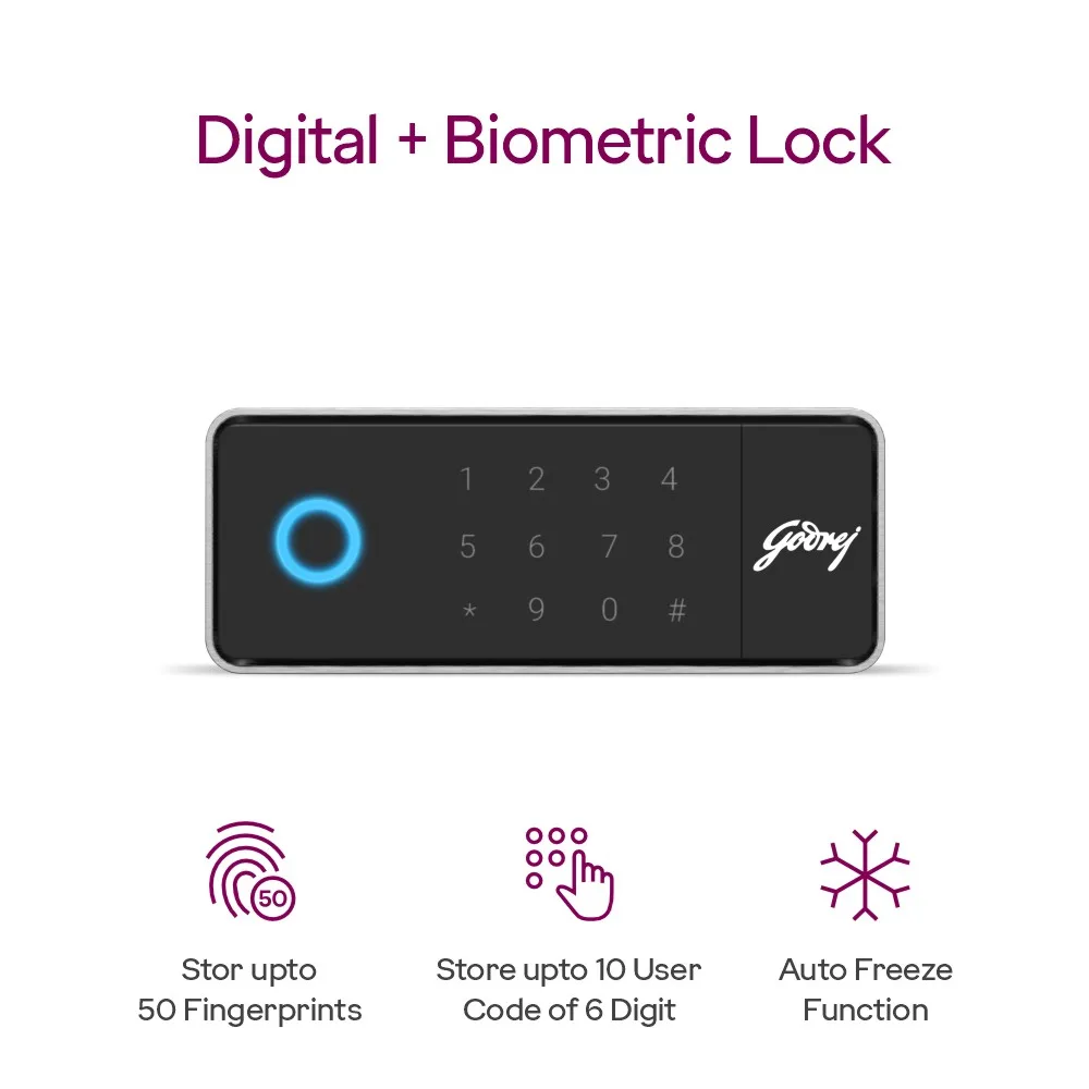 Godrej NX PRO Luxe Digi + Bio 30L Home Locker - Image 8