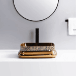 Luxury Rose Gold Ceramic Countertop Wash Basin | Miglani Hardware