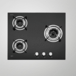 Kaff HBR 603 3-Burner Built-in Hob | Toughened Glass | Auto Ignition | Heavy Duty Brass Burners