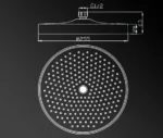 Round Stainless Steel 304 Grade Shower Head 12x12 - Image 2