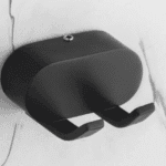 Robe Hook for Bathroom (Black and Silver)