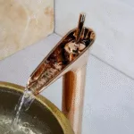 Rose Gold Single Lever Basin Mixer – Hot & Cold Water Tap