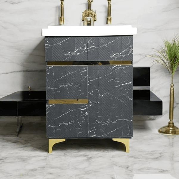 Screenshot 2025-11-21 135338 Premium HDHMR Bathroom Vanity with Wash Basin – Grey & Black, Waterproof & Termite-Proof (24x18 Inch) - Image 1