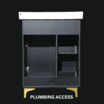 Premium HDHMR Bathroom Vanity with Wash Basin – Grey & Black, Waterproof & Termite-Proof (24x18 Inch) - Image 3