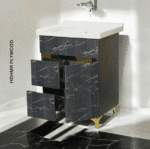 Premium HDHMR Bathroom Vanity with Wash Basin – Grey & Black, Waterproof & Termite-Proof (24x18 Inch) - Image 4