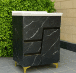 Premium HDHMR Bathroom Vanity | Z-Design | Dark Blue Marble Finish | 24x18 Inch