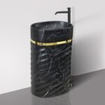 J300 Marble Pedestal Wash Basin – Premium Designer Standing Basin