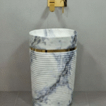 J200 34M Luxury Marble Pedestal Basin for Modern Bathrooms