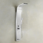 Premium Chrome Waterfall Shower Panel with Massage Jets | 5 Water Functions