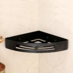Luxury Black Stainless Steel 304 Corner Shelf – Bathroom & Kitchen Storage