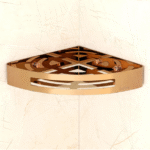 Luxury Rose Gold Stainless Steel 304 Corner Shelf – Bathroom & Kitchen Storage