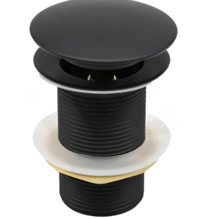 matte black brass waste coupling pop up drain jali