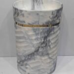 J300 34M Marble Pedestal Wash Basin – Premium Designer Bathroom Basin