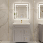 2510 HDHMR Plywood Vanity with Wash Basin | Grey | 24x18 Inch