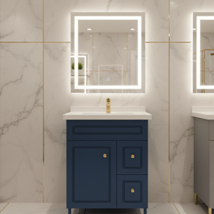 2510 Plywood Vanity with Wash Basin | Blue | 24x18 Inch