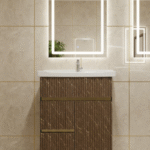 8003 Plywood Vanity with Wash Basin | Brown | 24x18 Inch