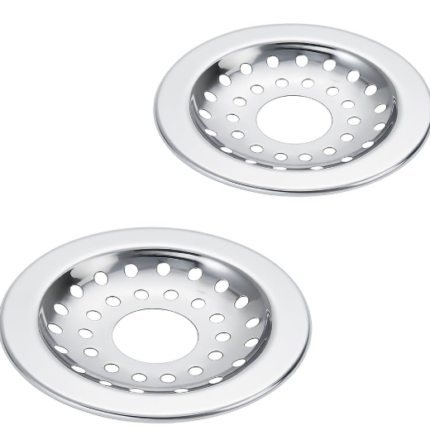 2Pcs Stainless Steel Round Floor Drainer with Hole | Floor Drainer for Bathroom 5 Inches with Hole| Bathroom Floor Jali | Floor Trap Jali | Bathroom Drain Jali with Hole